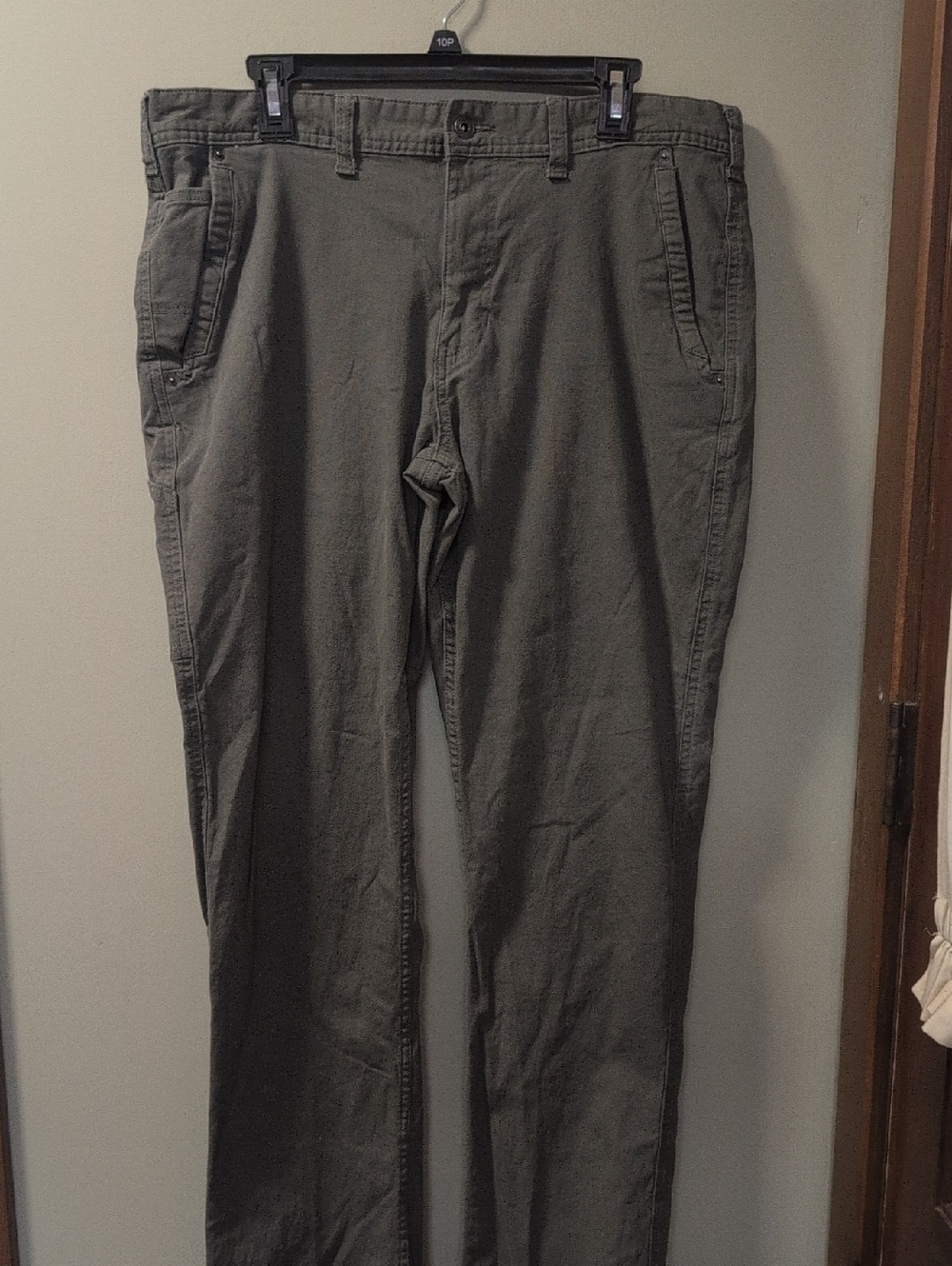 Eddie Bauer Men's Olive Green Canvas Utility Pants